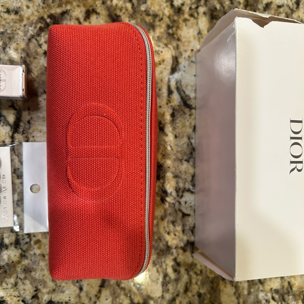 DIOR, NWT Red Trousse Pouch, 2004 - Picture 7 of 9